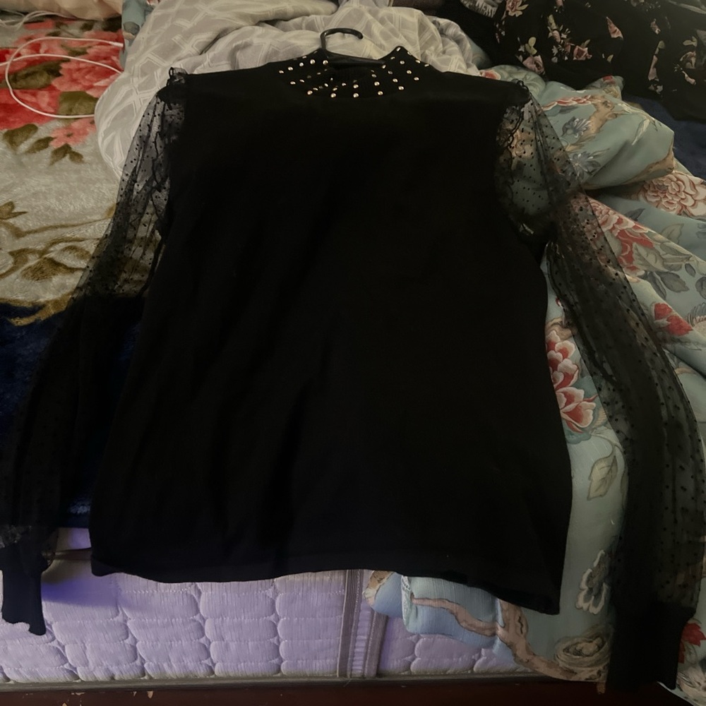 Bebe Black long sleeve top